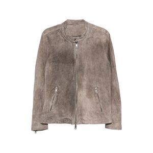 Giorgio Brato Grey Jackets - Leather Jackets Men